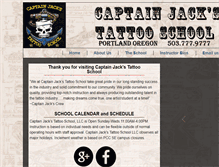Tablet Screenshot of captainjackstattooschool.com